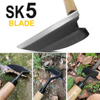 Hanpex - Japanese Weeding Sickle, Wide Blade Gardening Tools - Premium Quality Hand Hoes/Weeding Sickle Have Very Sharp Edge for Quick Work (Long Handle)