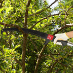 VINGLI 26FT Manual Pole Saw for Tree Trimming, Extendable Tree Pruner, Sharp Steel Blade and Scissors, High Tree Branch Cutter with Lightweight 8 Fiberglass Long Handles, for Pruning Palms and Shrubs