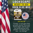 PetraMax Lockscape Rock Glue for Landscaping, 1 Gal (Made in USA) - 100% Permeable & Pet-Safe Landscape Adhesives for Stones & Pebbles - Ready to Spray Pea Gravel Binder & Mulch Glue for Landscaping