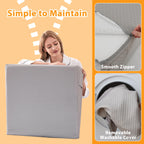 Ruqmuis Wedge Pillow for Sleeping, 10" Bed Wedges Pillow for Headboard, Triangle Incline Wedge for Acid Reflux, Pillows Wedge for Back Pain Relief, Elevated Leg Pillows After Surgery, Snoring, Grey