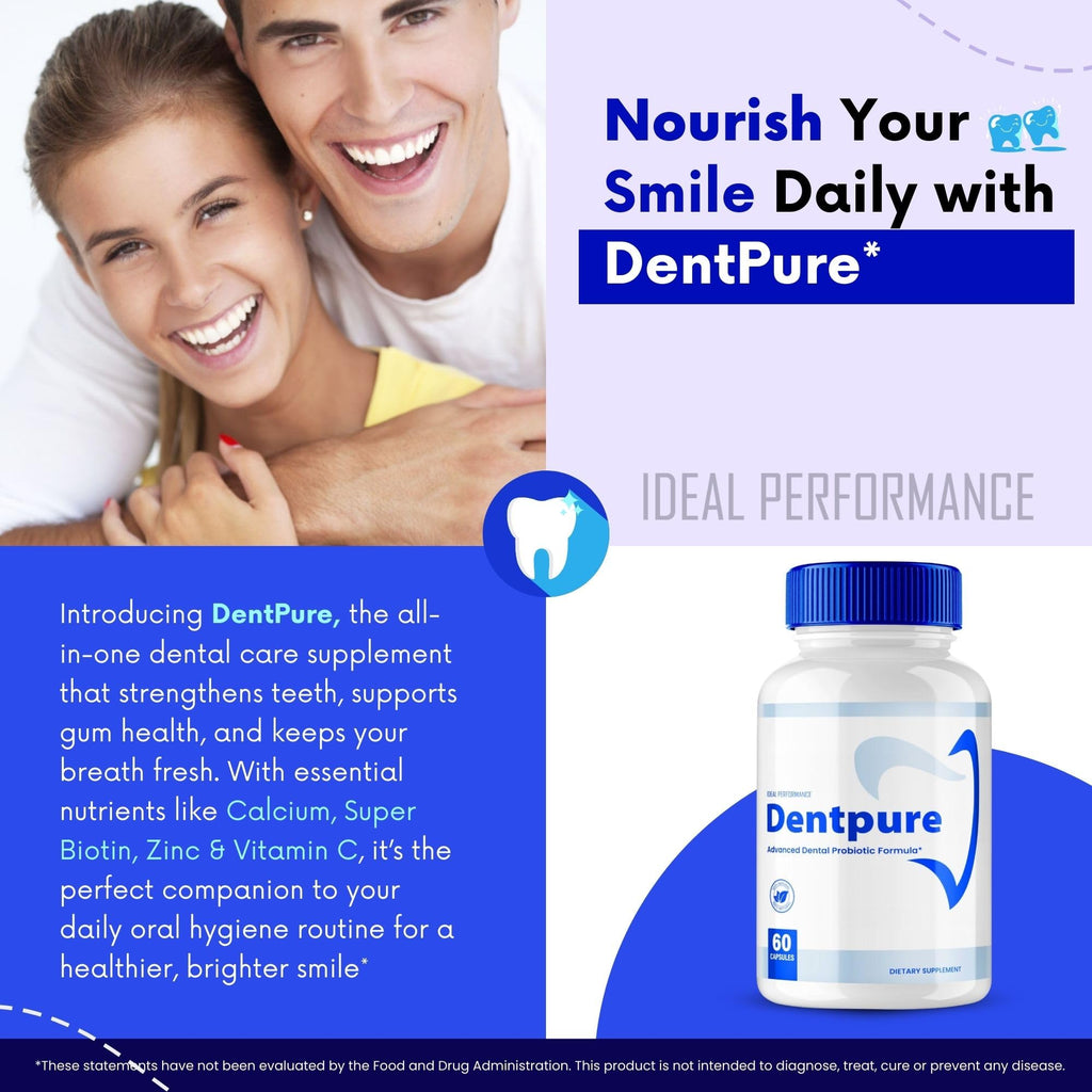 Dentpure Oral Probiotics for Teeth and Gums Capsules, Dentpure Supplement Pills - Maximum Strength, Advanced All Natural Probiotics for Fresh Breath Dental Wellness, Dent Pure Reviews (5 Pack)