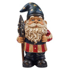 Better Office Products Garden Gnome Statue, 12" Height, Handcrafted Waterproof, UV-Resistant Polyresin Lawn Patio Porch Ornament Decoration (Yankee Doodle Patriot)