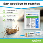 Advion Cockroach Gel Bait, 4 Tubes x 30-Grams, 1 Plunger and 2 Tips, Indoor and Outdoor Use, Roach Killer Gel for American, German and Other Major Cockroach Species (2 Pack)