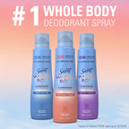 Secret Aluminum Free Whole Body Deodorant Spray for Women, 72hr Sensitive Freshness & Odor Defense, PH Balanced, Invisible Protection, Safe to Use Everywhere, Fresh Lilac & Waterlily Scent, 3.5 oz