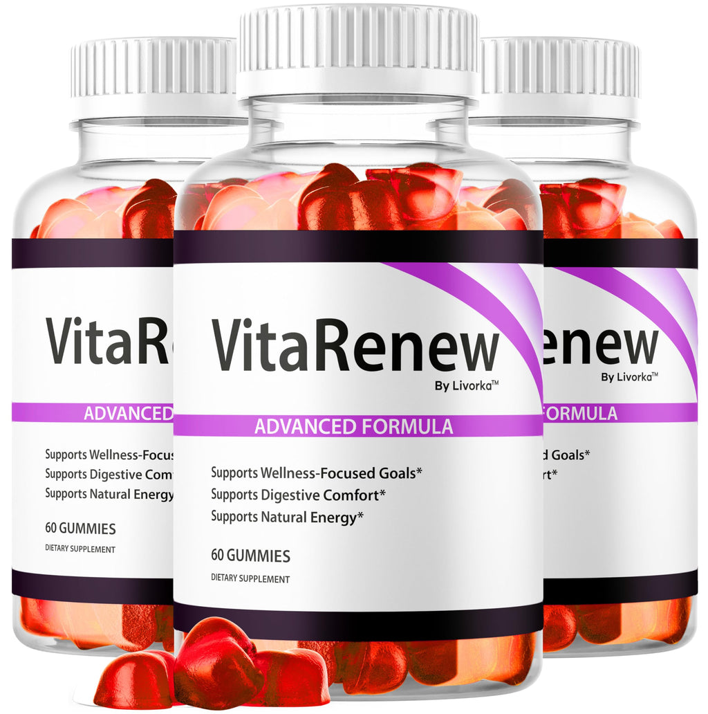 (3 Pack) VitaRenew Gummies - Original VitaRenew Advanced 1050MG Formula - Maximum Strength, Supplement Gummy Official Formula Vita Renew All Natural Overall Wellness Support, 180 Gummies for 3 Months