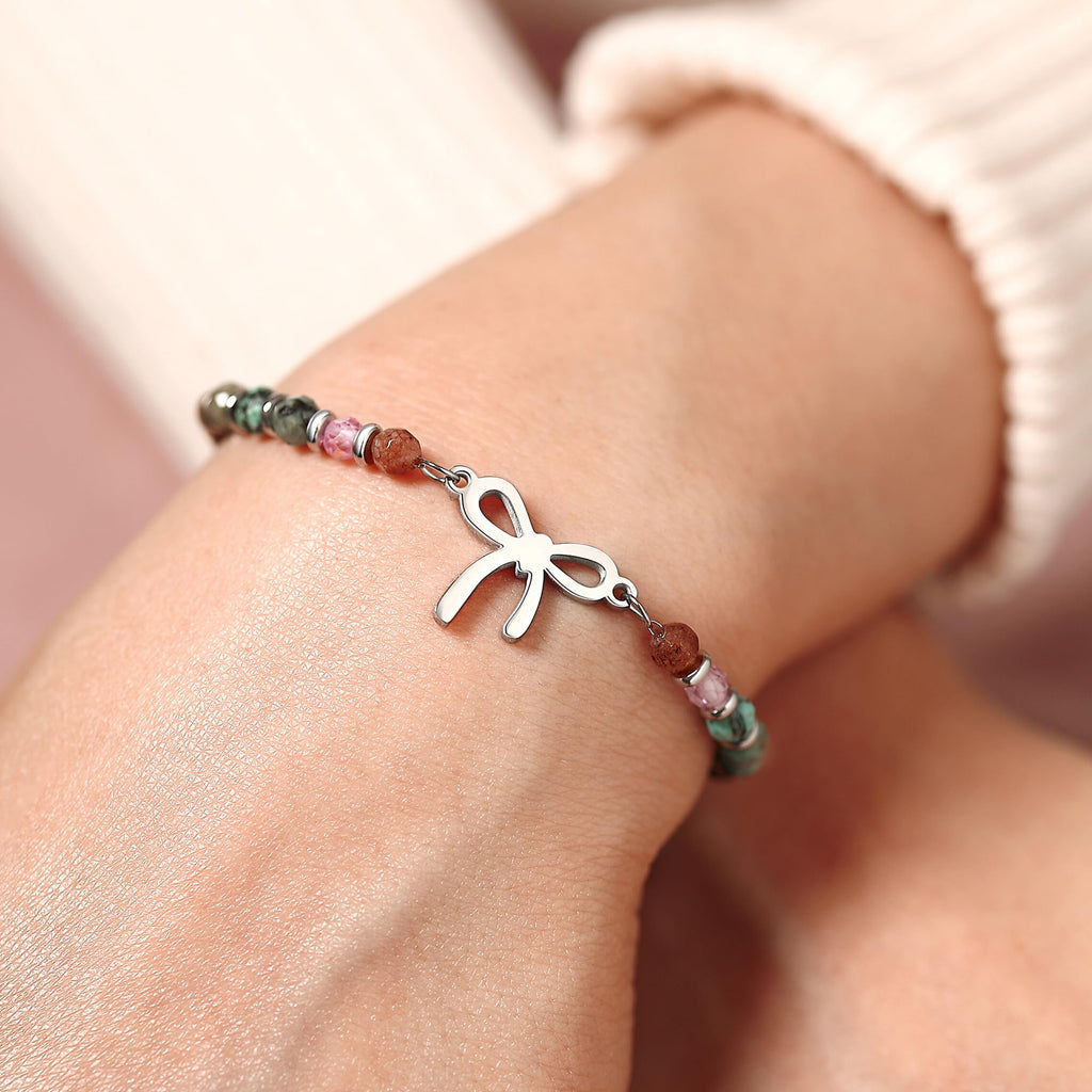 Junifi Birthday Gifts for Women, Happy Birthday Bow Bracelet Jewelry