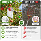 Kkluno 13.1FT Fruit Picker Pole with Basket Telescoping