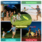 HYES 2 Pack Light up Flying Discs for Kids, 45 LEDs & 14 Lighting Modes