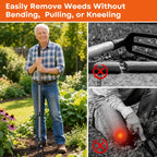 GOXAWEE Stand Up Weed Puller Tool with 45″ Long Handle, Manual Weeder Tool