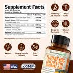Quercetin with Bromelain Turmeric Curcumin Supplement – Allergy Relief, Immune & Joint Support – Organic Turmeric Supplement w/Bioperine for Enhanced Absorption, 180 Quercetin 500mg Capsules