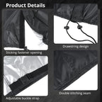 Outdoor Folding Wagon Cover 600D Oxford Cloth Protective Cover Waterproof Garden Wagon Cart Cover Heavy-Duty Dustproof Covers for Collapsible Wagon Carts (97*56*51cm/38 x 22 x 20 inch)