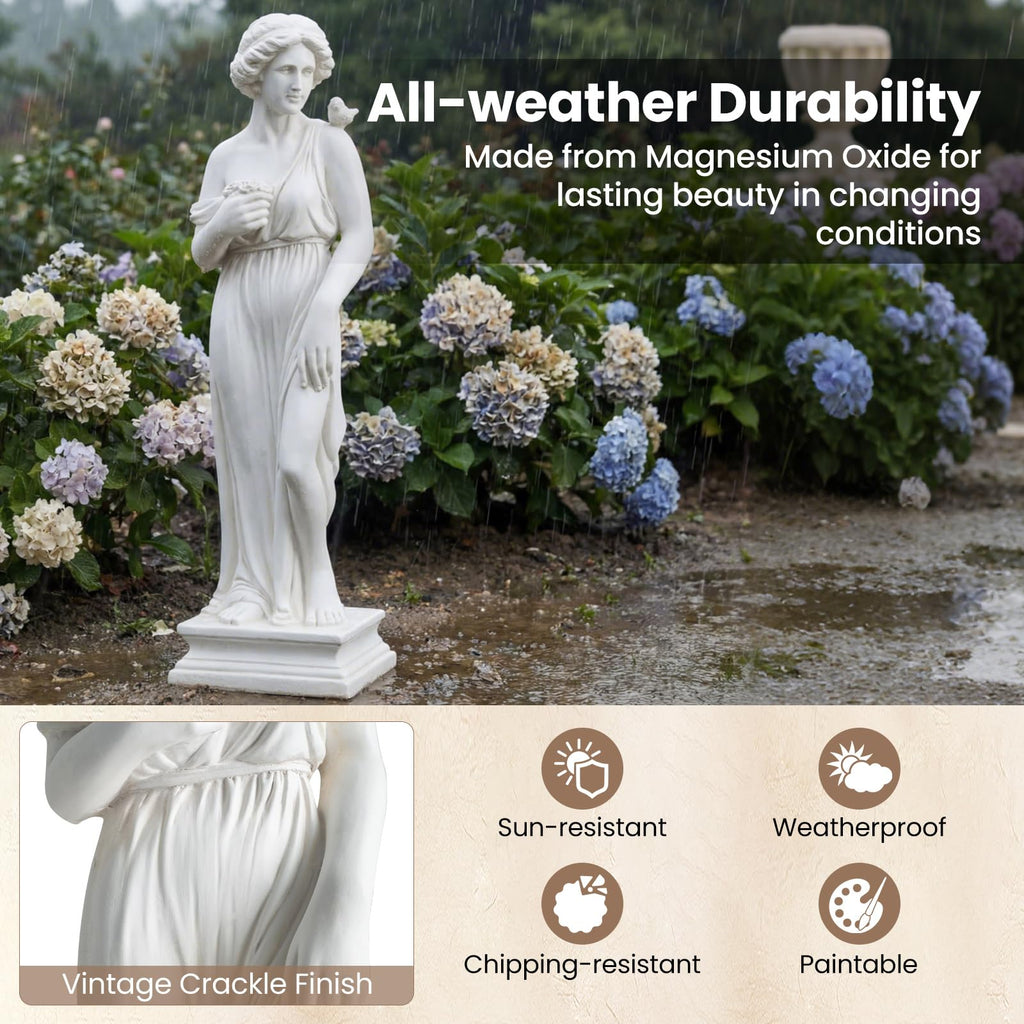Giantex 31.5" Greek Goddess Statue, Roman Style Outdoor Garden Statue