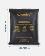 wisedry 2 x 500 Gram [2.2 lbs] Rechargeable Silica Gel Car Dehumidifier, Microwave Fast Reactivated Desiccant Packets Large for Gun Safe Closet Basement Garage Storage Moisture Absorber Bag Reusable