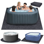 90 * 90 inch Hot Tub Pad, Inflatable Hot Tub Mat - Outdoor/Indoor, Waterproof Slip-Proof Backing, Absorbent Spa Pool Ground Base Flooring Protector