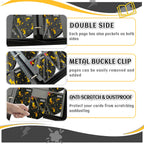 Trading Card Binder 9 Pocket,Card Binder 900 Pockets,Card Book Holder Cards with 50 Removable Sleeves,3-Ring Zip Design MTG/TCG/Sport Collectible Trading Card Albums Gifts for Boys and Girls (Black)