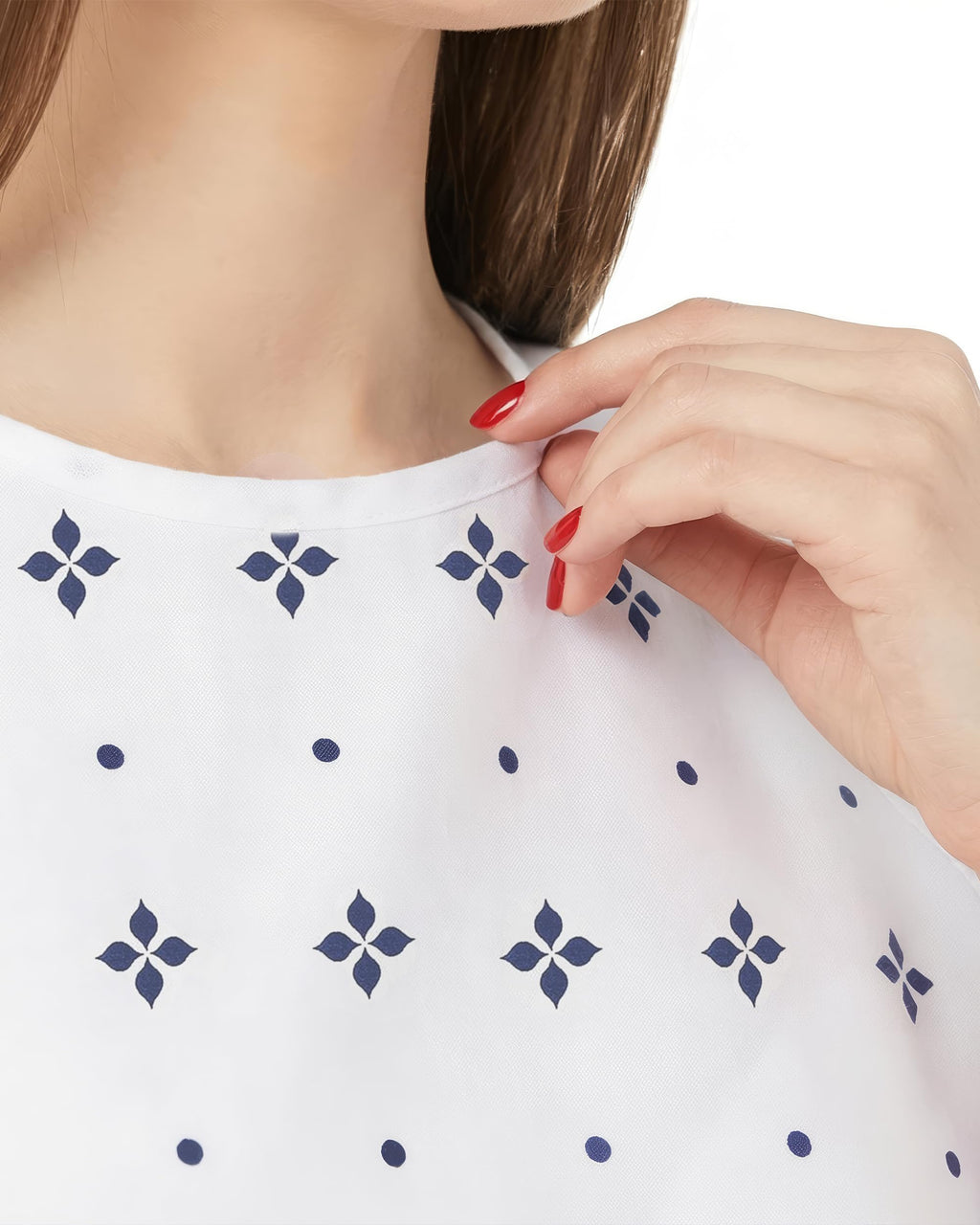Unisex Hospital Gowns Back-Tie Fits Sizes up to 2XL, Blue Star, Pack of 6