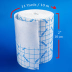 HEALQU Dressing Retention Tape, Non Woven Tape, 4in x 11yd 2 Rolls - Wound Dressing Tape Adhesive Cloth Tape Comfortable to The Body, with Easy Release Paper