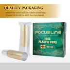 FOCUSLINE 100 Count 10 oz Gold Plastic Cups