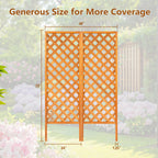 Sciengarden 2 Pack Wood Garden Decor Trellis for Climbing Plants Outdoor