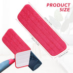 Replacement Microfiber Mop Pad for Rubbermaid Reveal Spray Mop - 8 Pack 16.5" Wet & Dry Floor Cleaning Refills Reusable Fit for Any Microfiber Reveal Flat Mop