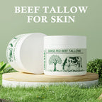 Beef Tallow, Tallow Face Moisturizer, Beef Tallow for Skin, Unscented 100% Organic Beef Tallow Blam Grass Fed Finished Whipped Tallow Face Cream Moisturizer Body Lotion Skin Care for Sensitive Skin