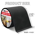 WELSTIK 4" Wide Premium Rubber Grip Tape,Extra Large Non-Slip Adhesive Wrap for Game Controllers,Mouse, Gear & Tools,Soft Shock-Absorbing Texture, Barefoot Friendly Mat for Skateboard, Stairs & Rugs