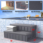 Hot Tub Steps, Outdoor Spa Steps with Storage, Non-Slip & Sturdy Hot Tub Stairs, 36 Inches Long