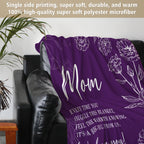 GiltGlimmer Mom Birthday Gifts, Mom Floral Blanket Purple, 60" x 50"
