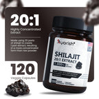 Ayorish Pure Shilajit Capsules 1000mg 120 Count with Fulvic Acid & 85+ Trace Minerals for Enhanced Energy and Immune Support Men & Women Better Than Shilajit Resin