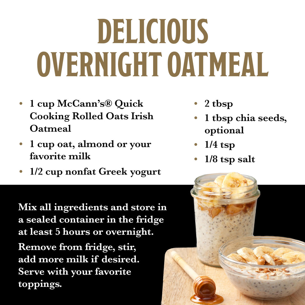 McCann's Irish Oatmeal, Quick Cooking Rolled Oats, 16 Ounce
