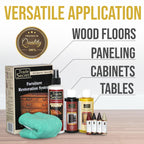 Trade Secret Complete Wood Furniture & Floor Restoration Kit - Scratch Repair and Polish System for Light and Dark Surfaces with Microfiber Cloth
