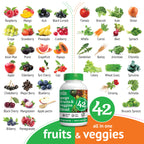Botanic Choice Since 1910 - Mega Fruits & Veggies Blend - 42 Fruits and Vegetables - 2 Caps Daily - 60 Count Supplement