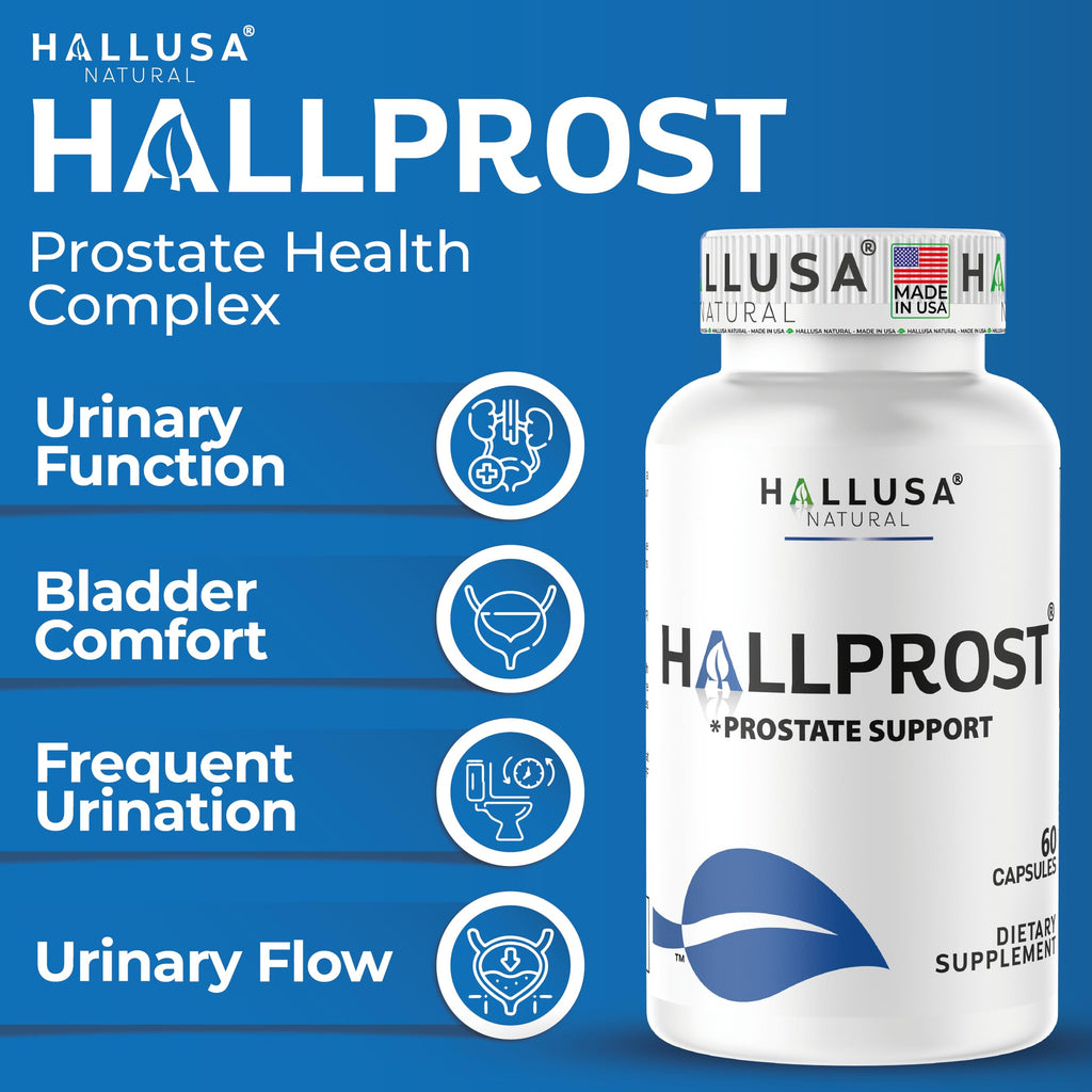 Hallusa Natural Próstata Inflamada - Prostatitis - Pastillas para la próstata - HALLPROST 60 CAPSULAS