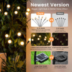 PATIOPIA Solar Garden Lights, LED Swaying Solar Lights Outdoor Waterproof, Warm White Firefly Outdoor Decorative Lights, Garden Decor, Yard, Patio, Pathway Decoration Gardening Gifts (6 Pack)