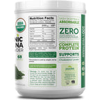 Zazzee USDA Organic Spirulina Powder, 8 Ounces, 68 Servings, Certified Kosher, 100% Pure, Non-Irradiated, Mess-Free Wide Mouth Container, Fresh Smell and Neutral Taste, Non-GMO, Made in The USA