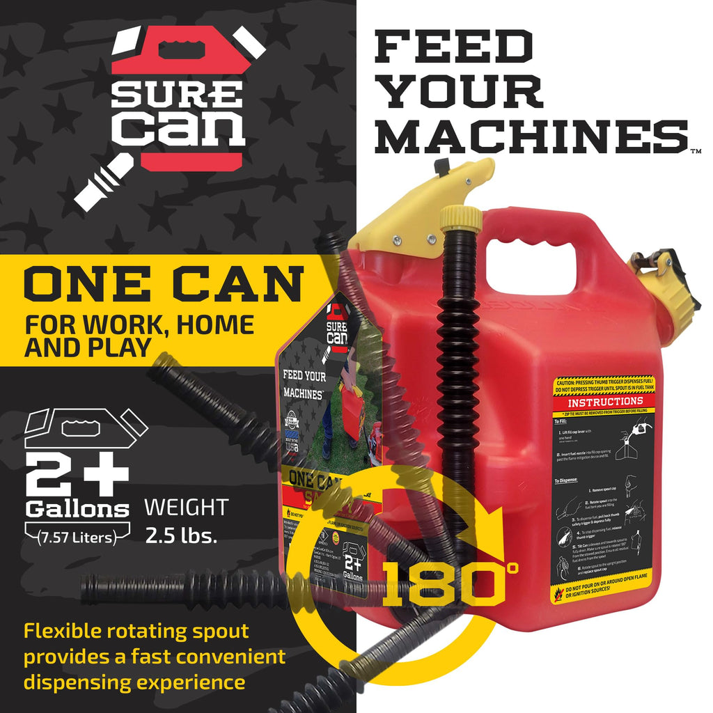 Surecan 2 Gallon Type-II Safety Container - (Red)