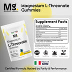 Magnesium L-Threonate Gummies for Adults & Kids 2000mg – Brain Supplements for Memory and Focus - 180 Count (Pack of 1)