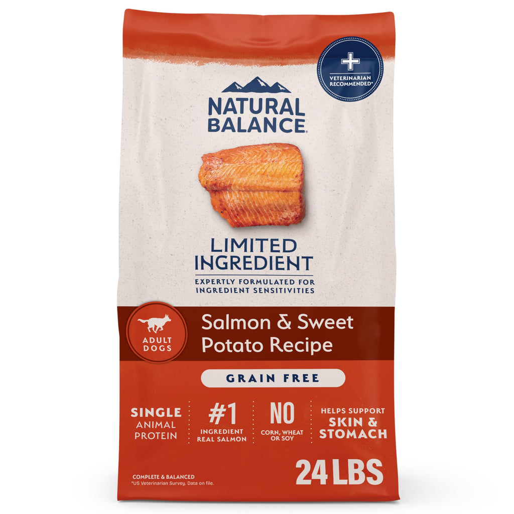 Natural Balance Limited Ingredient, Dog Food, Salmon & Sweet Potato, 24 lb