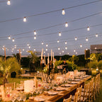 BLIATLUS 100FT Super Bright Solar String Lights Outdoor Waterproof with Remote Control 30+2 Shatterproof LED ST38 Bulbs for Porch Garden Market Bistro Patio Backyard Fence