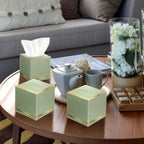 Fourluoo 12 Pack Facial Tissues Cube Boxes Face Tissue Box 600 Sheets 3 ply Square Tissues Soft Tissue Paper Bulk for Car Pocket Toilet Household Bedroom Family(Sage Green)
