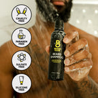 The Beard Club Advanced Beard Growth Kit - Derma Roller, Growth Oil, Vitamins and Vitamin Spray, Shampoo and Boar Bristle Brush - Gift Set - Cedar