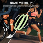 GREBIKE 2PCS Patellar Tendon Support Strap for Knee Pain Relief, Knee Bands for Basketball, Running, Tennis, Soccer and Hiking, Silicone Patella Band for Women and Men, Includes Storage Bag (Fluorescent Green)