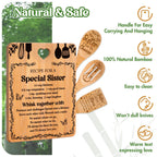 Sister Birthday Gifts from Sister - "Recipe for a Special Sister" Sister Birthday Gifts Cutting Board Set, Bamboo-Made Engraved Utensil Set Christmas/Birthday Day Gifts for Sister Adult