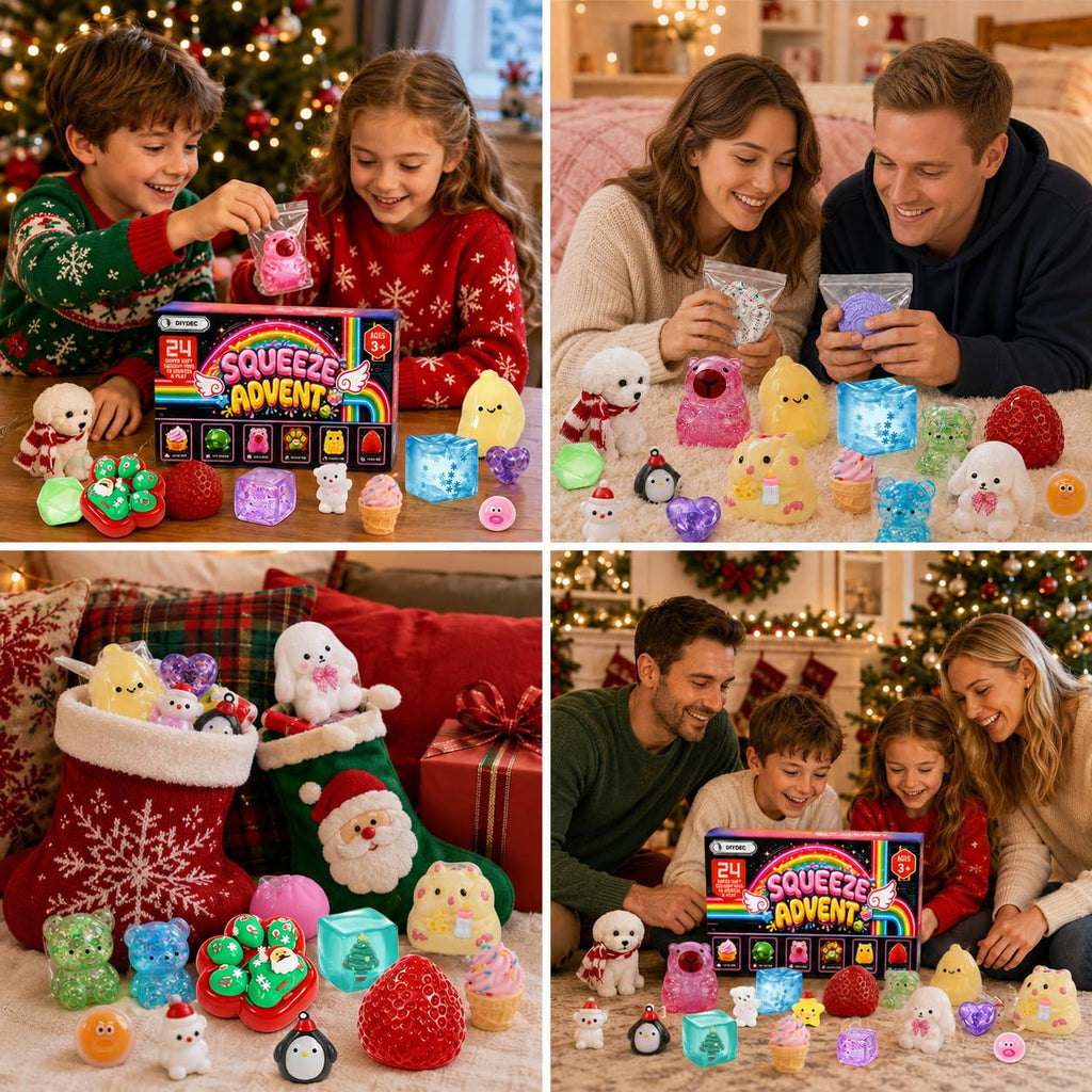 Advent Calendar 2026 Christmas 24 Days Countdown Calendar Squishy Toys