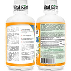 Vital Earth Minerals Fulvic Humic Mineral Blend Liquid – Fulvic Acid Supplement with 70+ Trace Minerals, Electrolytes for Recovery, Balance & Energy, 32 Oz + 1 Oz Cup
