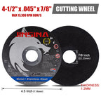 JINSINA Cut Off Wheels 27 PCS, 4 1/2 Inch Metal and Stainless Steel Cutting Wheel, Fast Cutting Disc for Angle Grinder (4-1/2 x .045 x 7/8inch) 25+2pcs