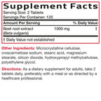 Bronson Beet Root Double Strength, Non-GMO, 250 Vegetarian Tablets