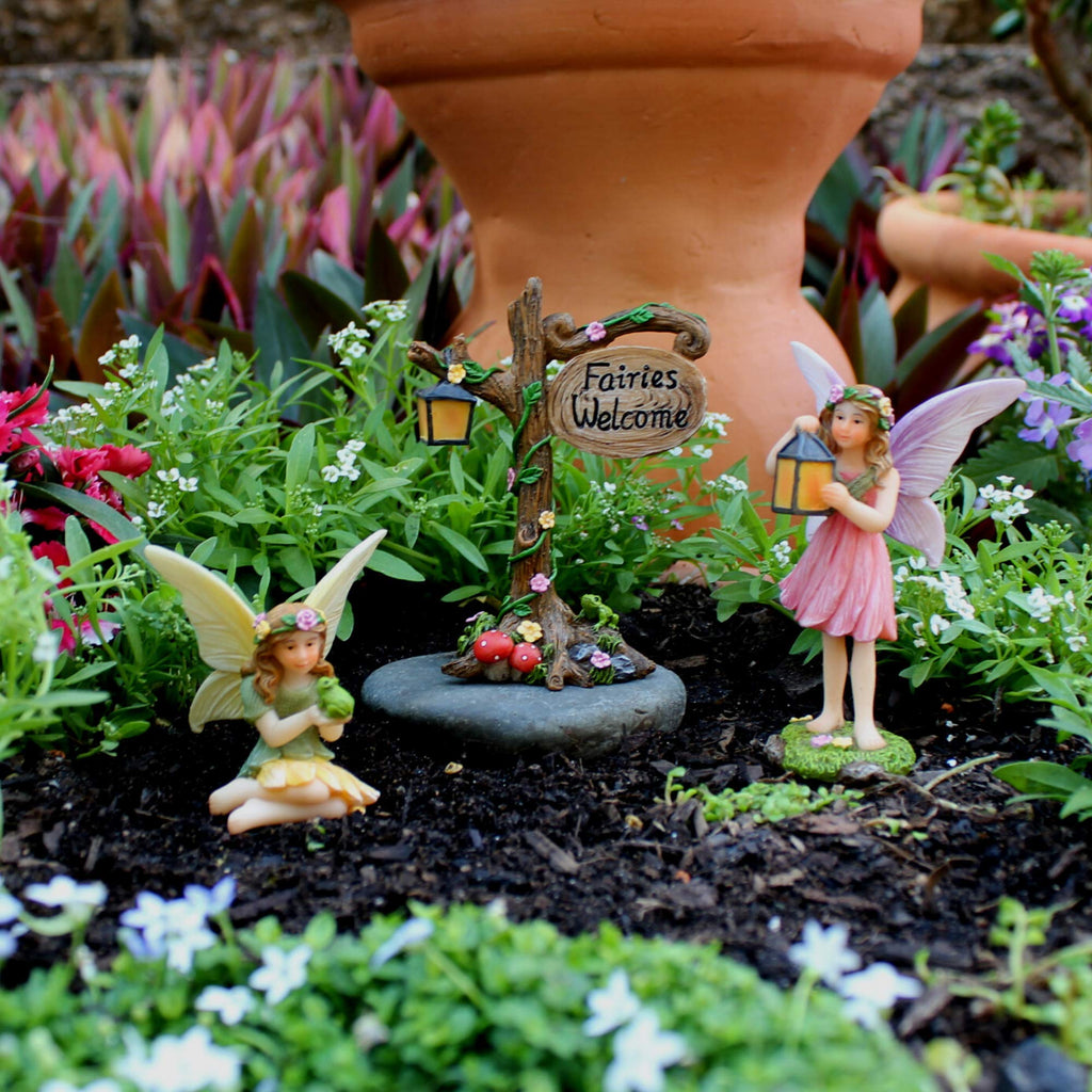 PRETMANNS Fairies for Fairy Garden Accessories Outdoor, 3 Piece Kit