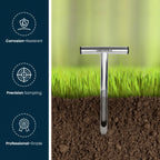 Varomorus Soil Sampler Probe Stainless Steel Tubular T-Style Handle. (12 inch)