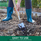 Berry&Bird Stainless Steel Gardening Trowel, 23.43in Ash Wooden Long Handle